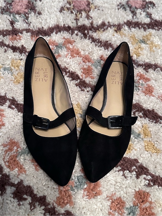 Naturalizer Shoes - Naturalizer Black Pointed Mary Jane Flats